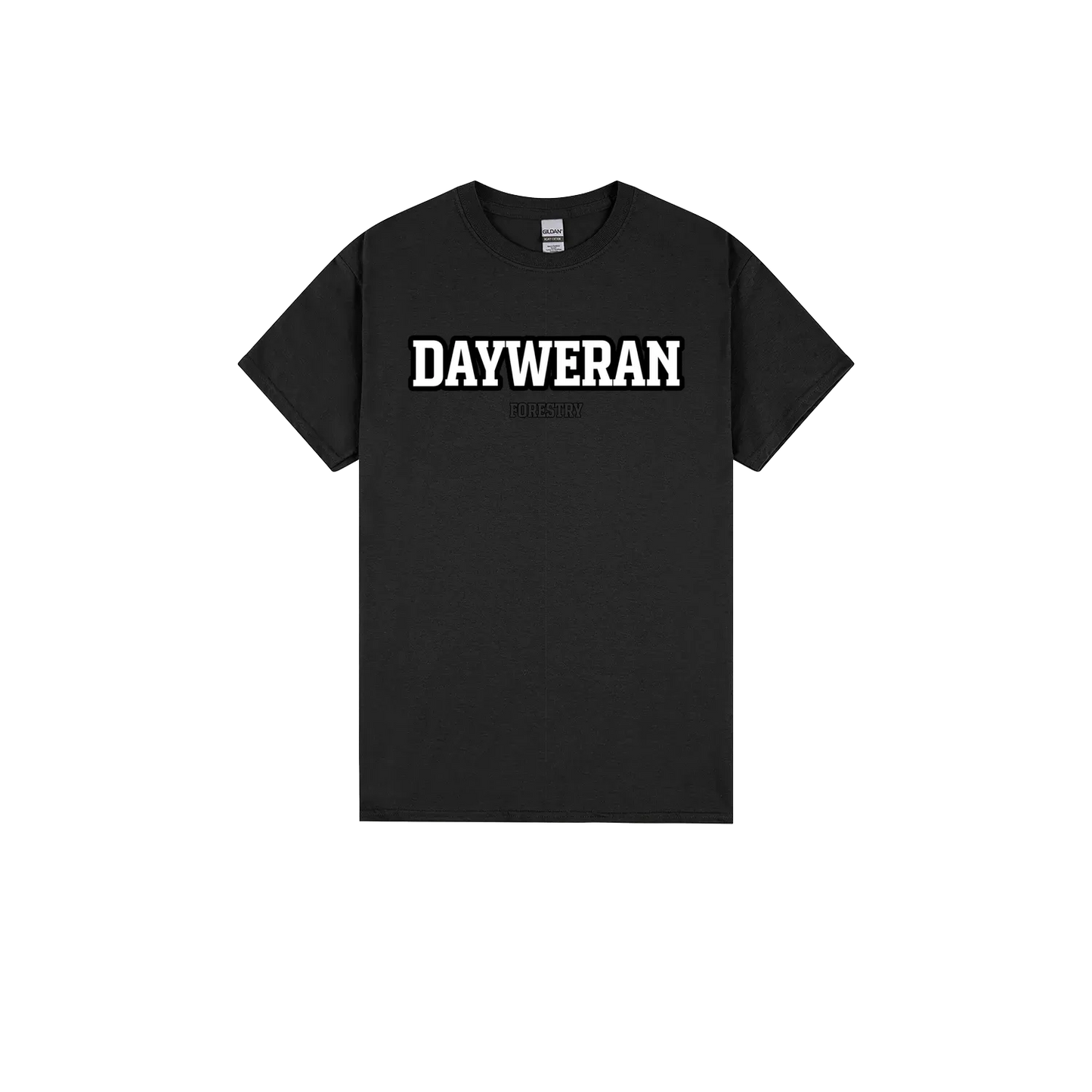 Black front flat lay